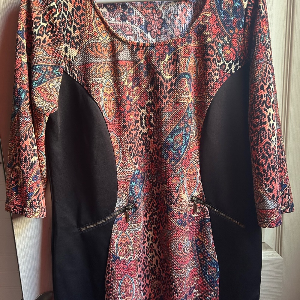 Mlle Gabrielle Multicolor Long Sleeve Dress - Picture 6 of 6